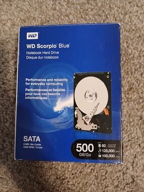 WD Scorpio Blue 500GB Notebook Hard Drive Brand New
